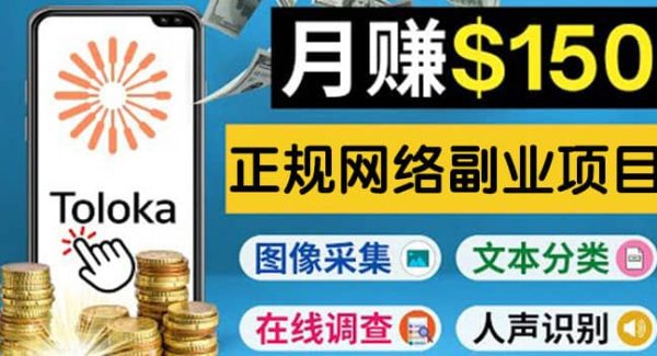 正规网络副业赚钱平台Toloka，利用业余时间月赚150美元