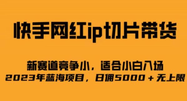 快手网红ip切片新赛道，竞争小事，适合小白 2023蓝海项目