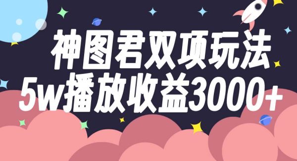 神图君双项玩法5w播放收益3000